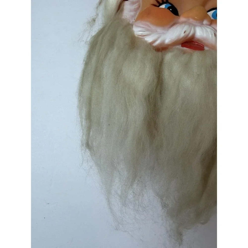 Vintage Santa Claus Head Face Musical Pull String‎ Works Japan NEEDS CLEANING